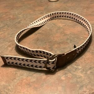 J. Crew L/XL Cotton D Ring Belt